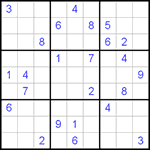 Судоку 9х9 #226 очень трудный