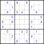 Судоку 9х9 #227 очень трудный