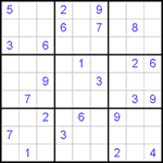 Судоку 9х9 #228 очень трудный