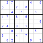 Судоку 9х9 #229 очень трудный