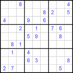 Судоку 9х9 #230 очень трудный