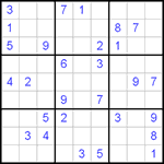 Судоку 9х9 #231 очень трудный