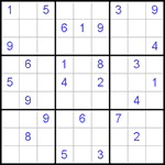 Судоку 9х9 #232 очень трудный