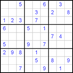 Судоку 9х9 #233 очень трудный