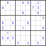 Судоку 9х9 #234 очень трудный