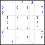 Судоку 9х9 #237 очень трудный