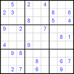 Судоку 9х9 #238 очень трудный