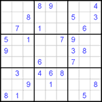 Судоку 9х9 #241 очень трудный