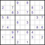 Судоку 9х9 #242 очень трудный