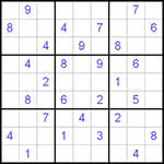 Судоку 9х9 #243 очень трудный
