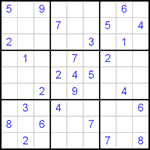 Судоку 9х9 #244 очень трудный