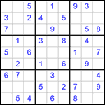 Судоку 9х9 #287 легкий