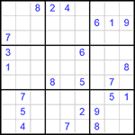 Судоку 9х9 #254 трудный