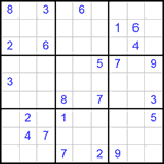 Судоку 9х9 #256 трудный