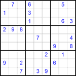 Судоку 9х9 #257 трудный