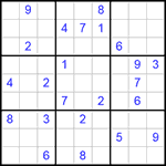 Судоку 9х9 #258 трудный