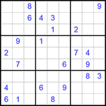 Судоку 9х9 #259 трудный