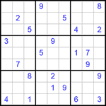 Судоку 9х9 #260 трудный