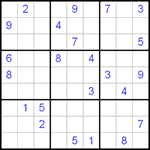 Судоку 9х9 #261 трудный