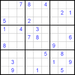 Судоку 9х9 #262 трудный