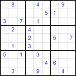 Судоку 9х9 #263 трудный