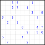 Судоку 9х9 #265 трудный