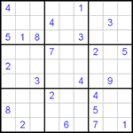 Судоку 9х9 #270 трудный