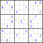 Судоку 9х9 #273 трудный