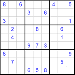 Судоку 9х9 #276 трудный