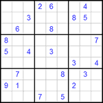 Судоку 9х9 #278 трудный