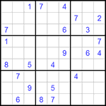 Судоку 9х9 #279 трудный