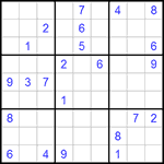 Судоку 9х9 #280 трудный