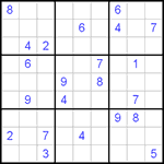 Судоку 9х9 #283 трудный