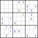 Судоку 9х9 #286 трудный