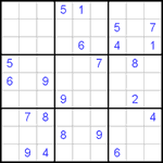 Судоку 9х9 #287 трудный