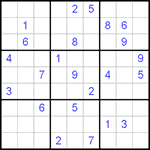 Судоку 9х9 #288 трудный