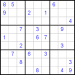 Судоку 9х9 #291 трудный