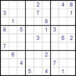 Судоку 9х9 #292 трудный