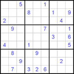 Судоку 9х9 #293 трудный