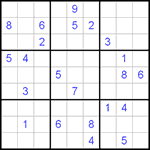 Судоку 9х9 #294 трудный