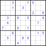 Судоку 9х9 #295 трудный