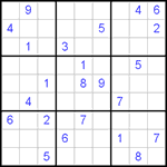 Судоку 9х9 #298 трудный