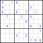 Судоку 9х9 #299 трудный
