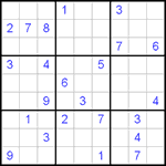 Судоку 9х9 #300 трудный