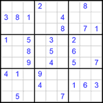 Судоку 9х9 #248 очень трудный