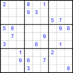 Судоку 9х9 #249 очень трудный