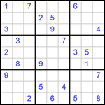 Судоку 9х9 #250 очень трудный