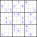 Судоку 9х9 #251 очень трудный