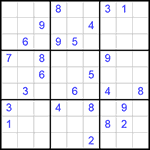 Судоку 9х9 #252 очень трудный