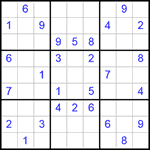 Судоку 9х9 #253 очень трудный